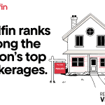 Redfin ranks among top brokerages in the country. Image of home with text.